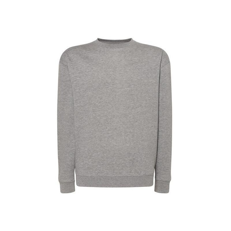Sweat set in col rond double piqûre et bords côtes en polycoton, 275 g/m²