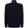 Sweat grand zip sans capuche, intérieur gratté, poches latérales, 290 g/m²