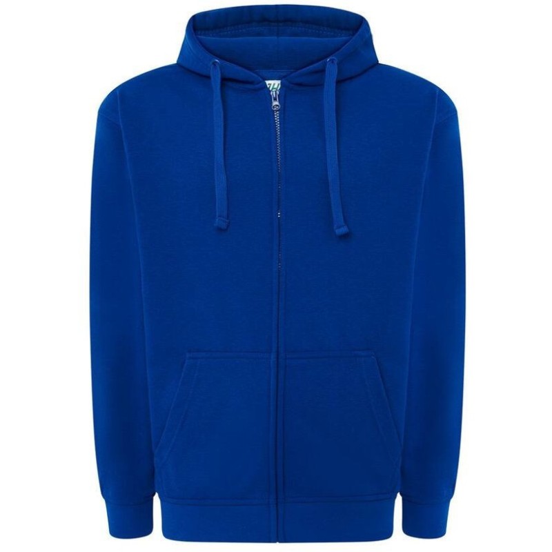 Sweat capuche zippé unisexe, cordon de serrage ton sur ton, 290 g/m²