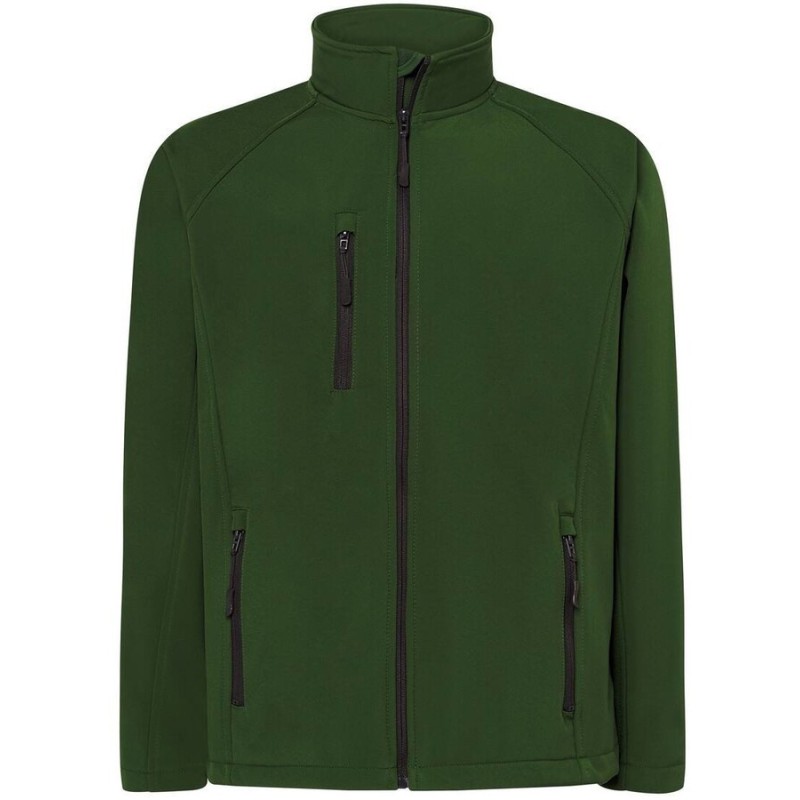 Veste softshell homme zippée 3 couches, doublure polaire avec stoppers, 300 g/m²