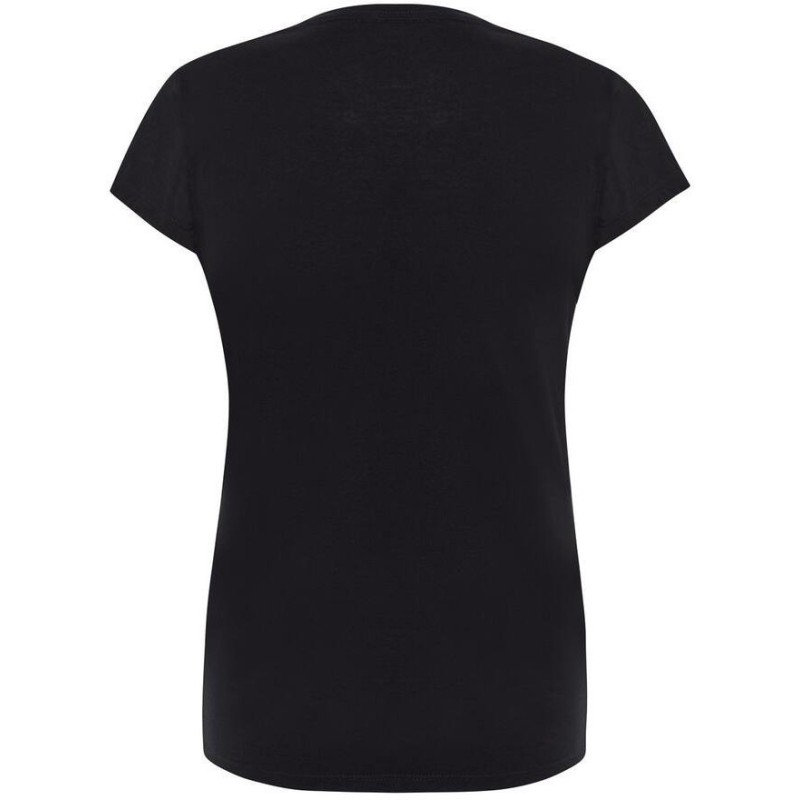 T-shirt femme col rond coupe droite manches courtes en coton pré-rétréci, 155 g/m²