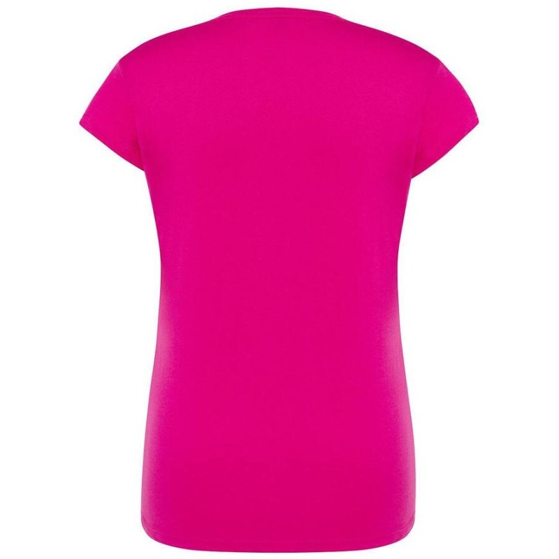 T-shirt femme col rond coupe droite manches courtes en coton pré-rétréci, 155 g/m²