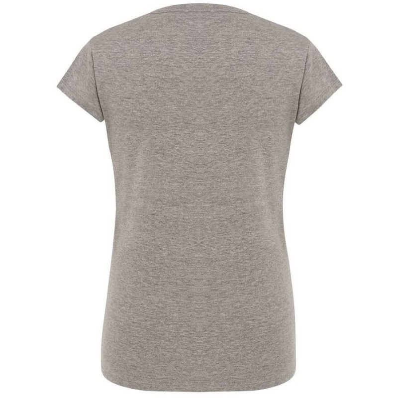 T-shirt femme col rond coupe droite manches courtes en coton pré-rétréci, 155 g/m²