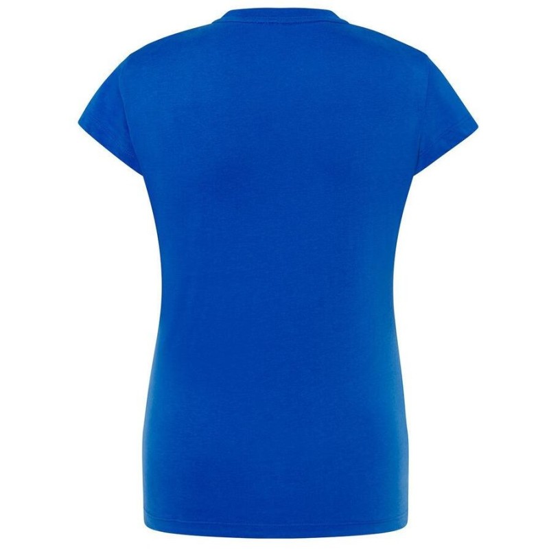 T-shirt femme col rond coupe droite manches courtes en coton pré-rétréci, 155 g/m²