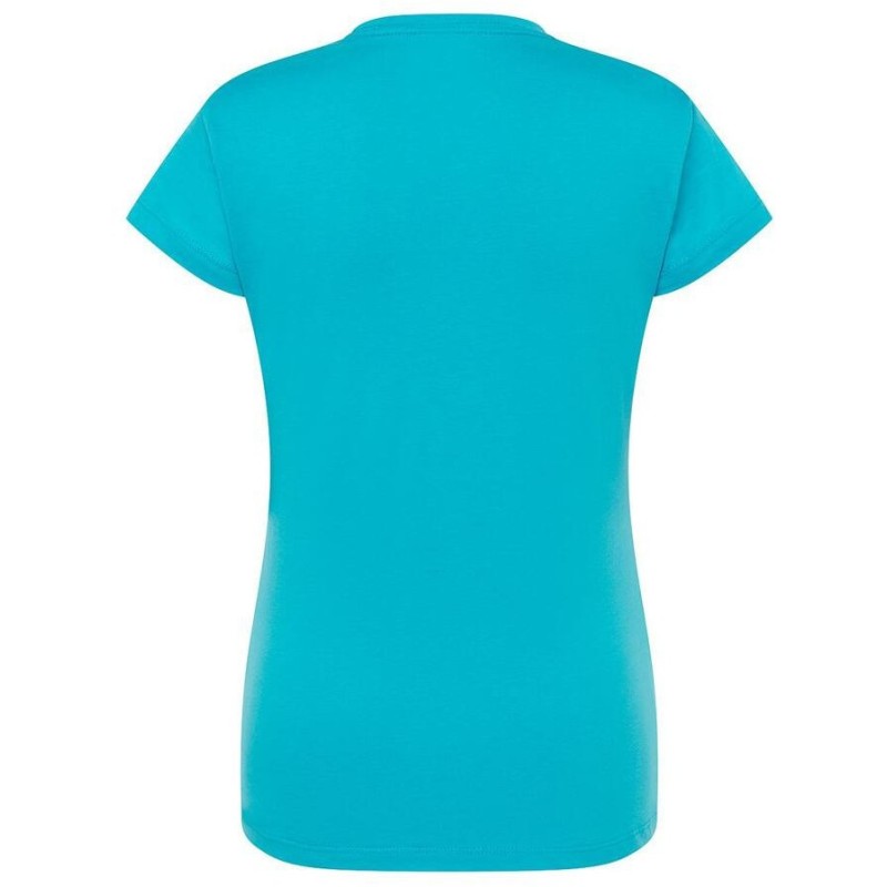 T-shirt femme col rond coupe droite manches courtes en coton pré-rétréci, 155 g/m²