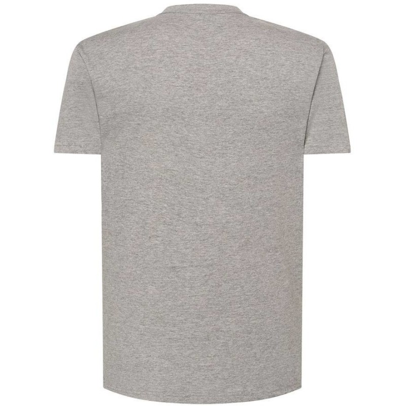 T-shirt col V manches courtes en coton doux lavé aux enzymes, 160 g/m²