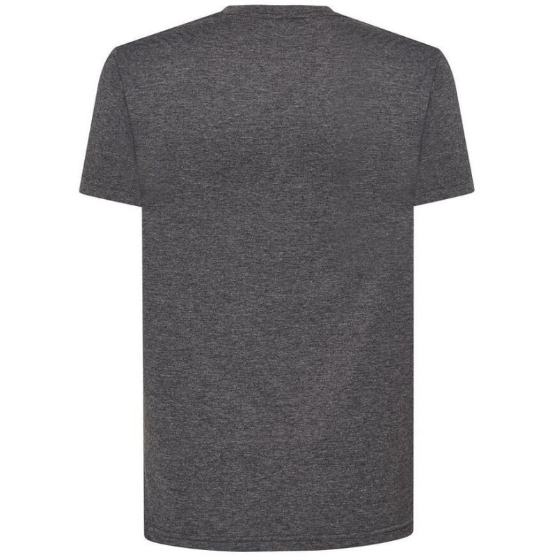 T-shirt col V manches courtes en coton doux lavé aux enzymes, 160 g/m²