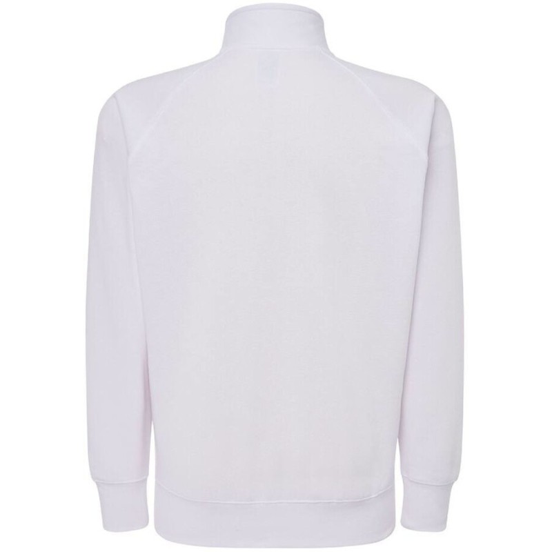 Sweat grand zip sans capuche, intérieur gratté, poches latérales, 290 g/m²