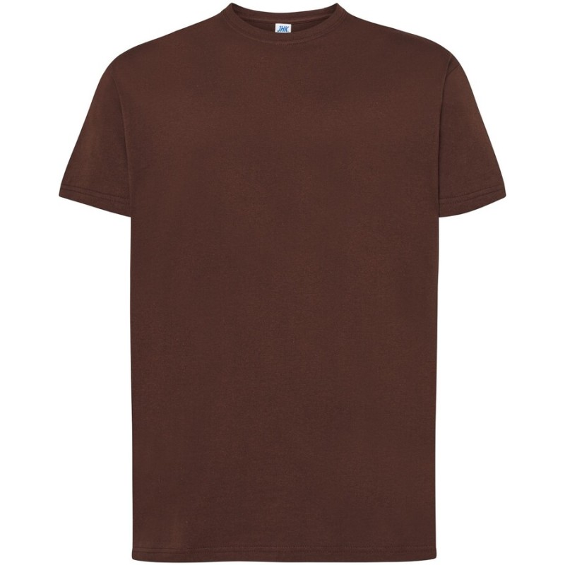 Tee-shirt col rond coupe droite manches courtes en coton pré-rétréci, 155 g/m²
