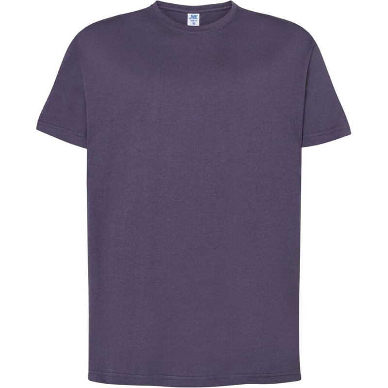 Tee-shirt col rond coupe droite manches courtes en coton pré-rétréci, 155 g/m²