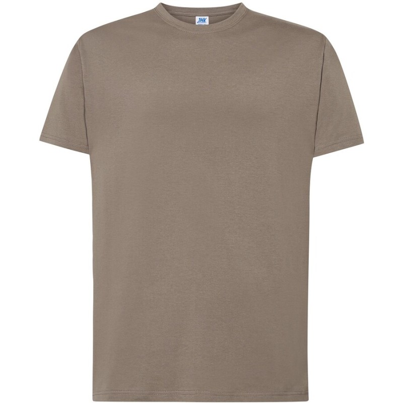 Tee-shirt col rond coupe droite manches courtes en coton pré-rétréci, 155 g/m²