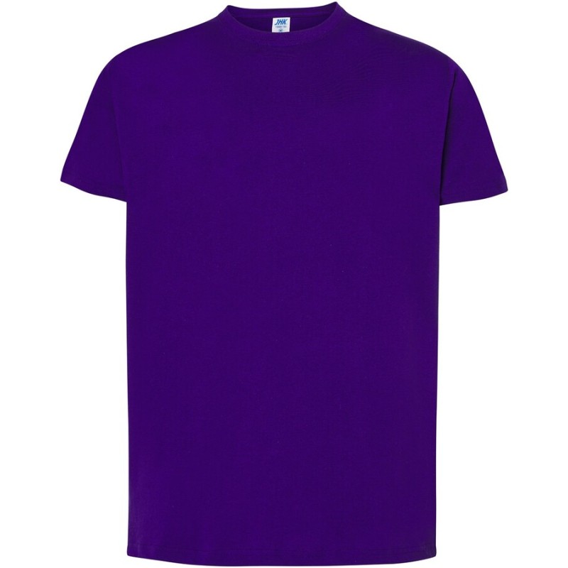 Tee-shirt col rond coupe droite manches courtes en coton pré-rétréci, 155 g/m²