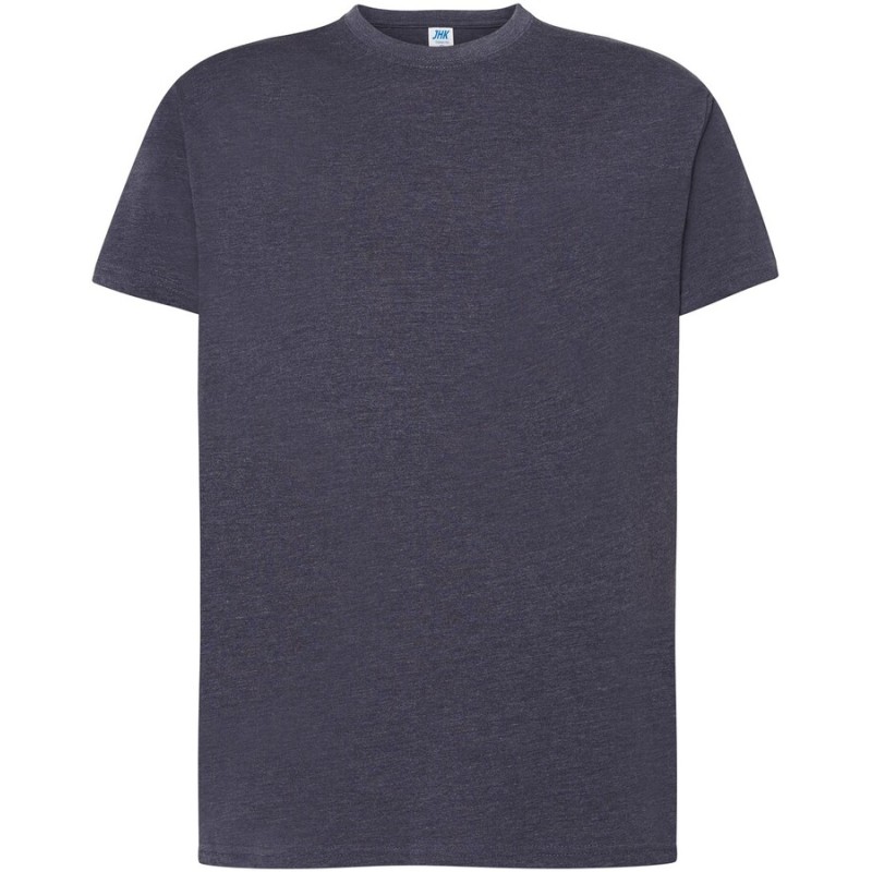 Tee-shirt col rond coupe droite manches courtes en coton pré-rétréci, 155 g/m²
