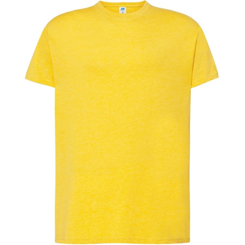 Tee-shirt col rond coupe droite manches courtes en coton pré-rétréci, 155 g/m²