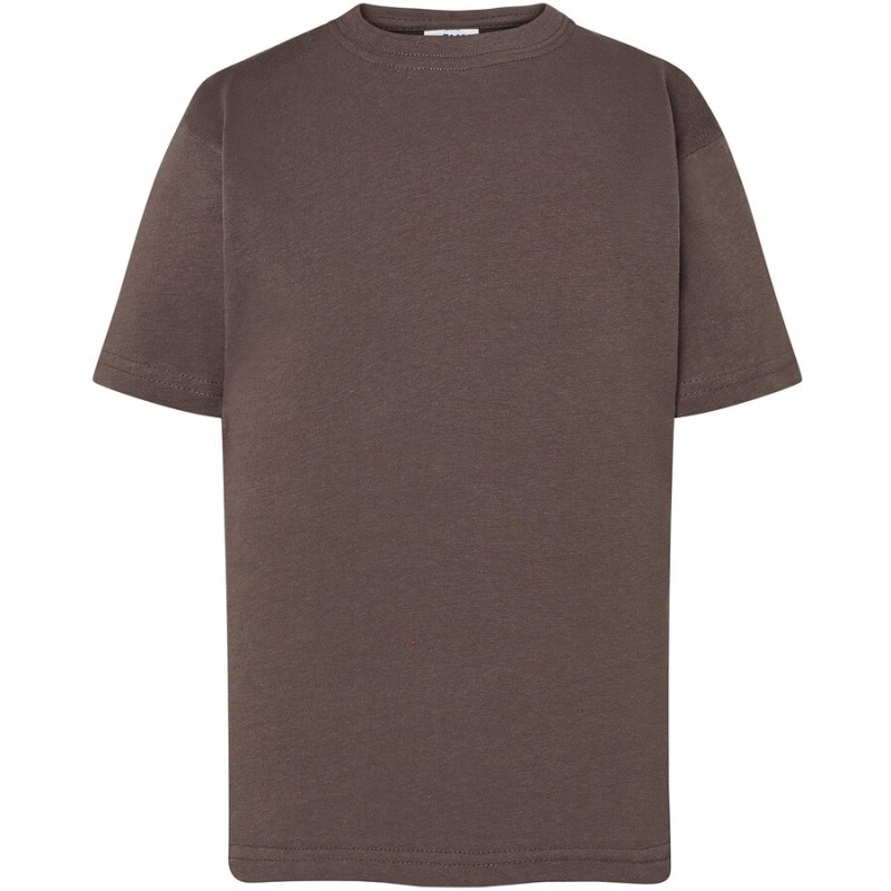 T-shirt enfant col rond coupe droite manches courtes en coton pré-rétréci, 155 g/m²