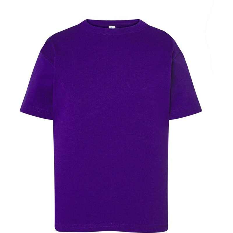 T-shirt enfant col rond coupe droite manches courtes en coton pré-rétréci, 155 g/m²