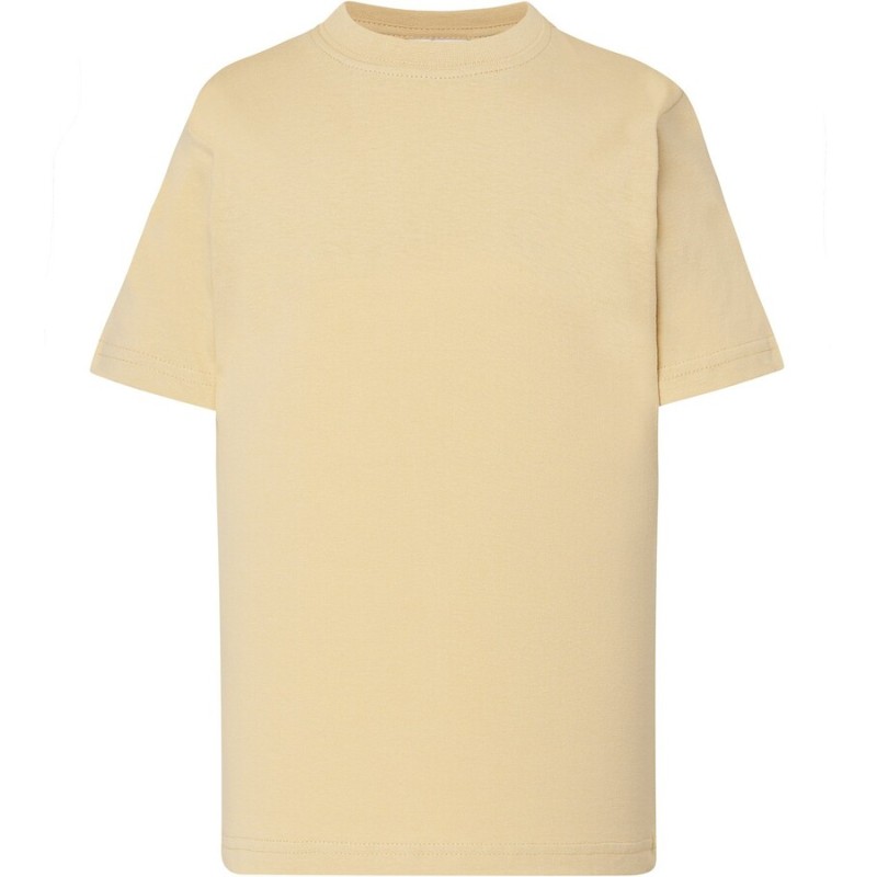 T-shirt enfant col rond coupe droite manches courtes en coton pré-rétréci, 155 g/m²