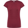 T-shirt femme col rond coupe droite manches courtes en coton pré-rétréci, 155 g/m²