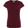 T-shirt femme col rond coupe droite manches courtes en coton pré-rétréci, 155 g/m²