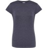 T-shirt femme col rond coupe droite manches courtes en coton pré-rétréci, 155 g/m²