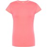 T-shirt femme col rond coupe droite manches courtes en coton pré-rétréci, 155 g/m²