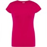T-shirt femme col rond coupe droite manches courtes en coton pré-rétréci, 155 g/m²