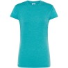 T-shirt femme col rond coupe droite manches courtes en coton pré-rétréci, 155 g/m²