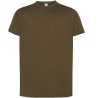 Tee-shirt col rond coupe droite manches courtes en coton ringspun, 190 g/m²
