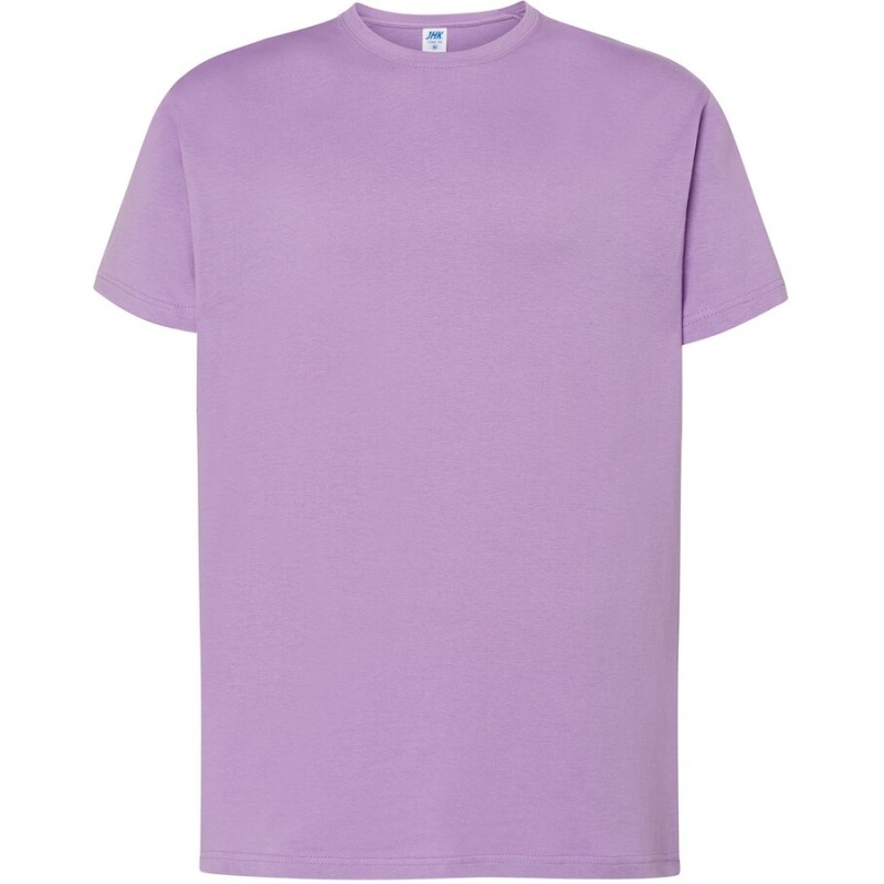 Tee-shirt col rond coupe droite manches courtes en coton ringspun, 190 g/m²