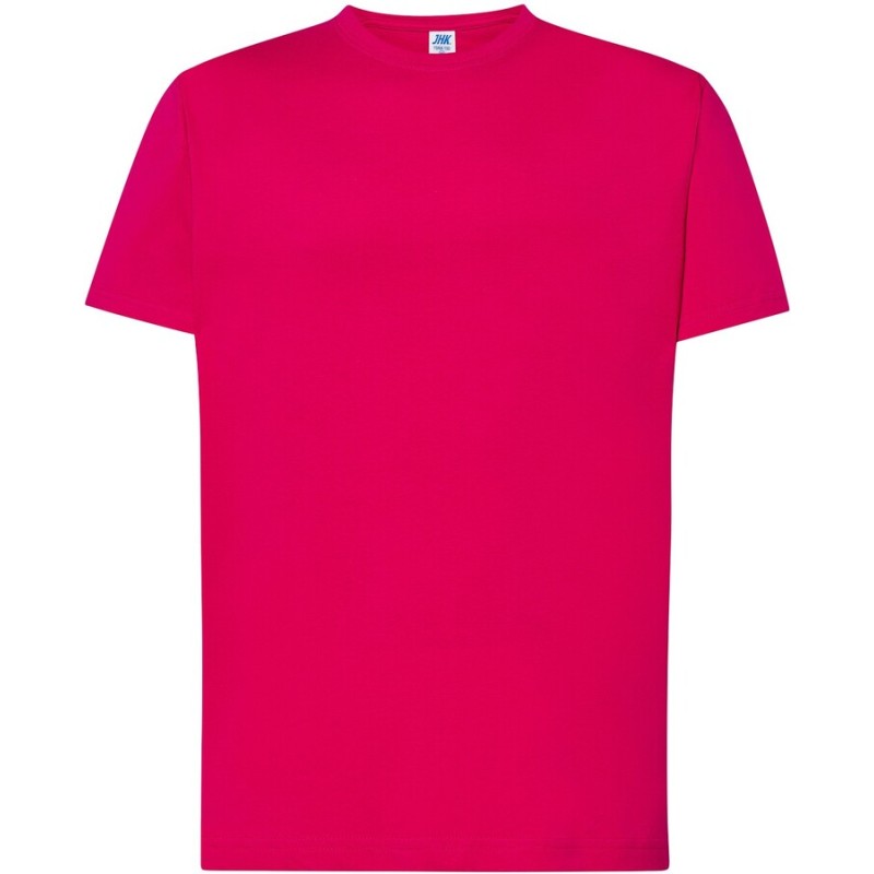 Tee-shirt col rond coupe droite manches courtes en coton ringspun, 190 g/m²