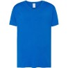 T-shirt col V manches courtes en coton doux lavé aux enzymes, 160 g/m²