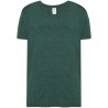 T-shirt col V manches courtes en coton doux lavé aux enzymes, 160 g/m²