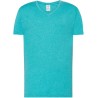 T-shirt col V manches courtes en coton doux lavé aux enzymes, 160 g/m²