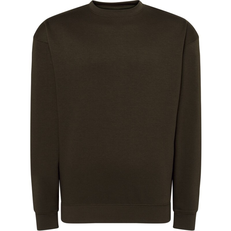 Sweat unisexe col rond, intérieur gratté, en polyester et coton, 290 g/m²