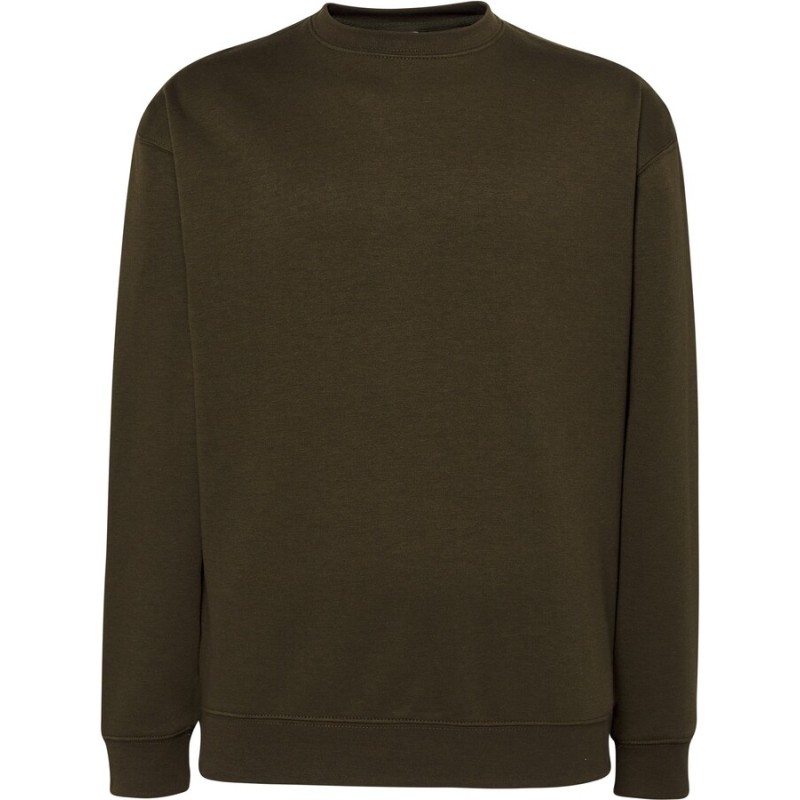 Sweat unisexe col rond, intérieur gratté, en polyester et coton, 290 g/m²