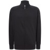 Sweat grand zip sans capuche, intérieur gratté, poches latérales, 290 g/m²