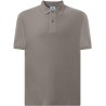 Polo homme maille piquée, coupe droite, boutons ton sur ton, en coton, 200 g/m²