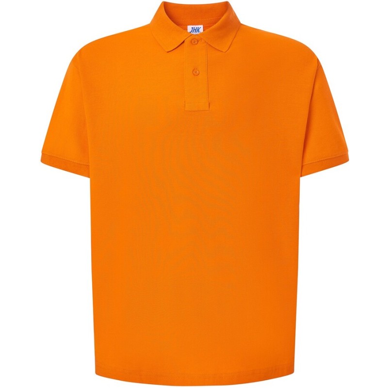 Polo homme maille piquée, coupe droite, boutons ton sur ton, en coton, 200 g/m²
