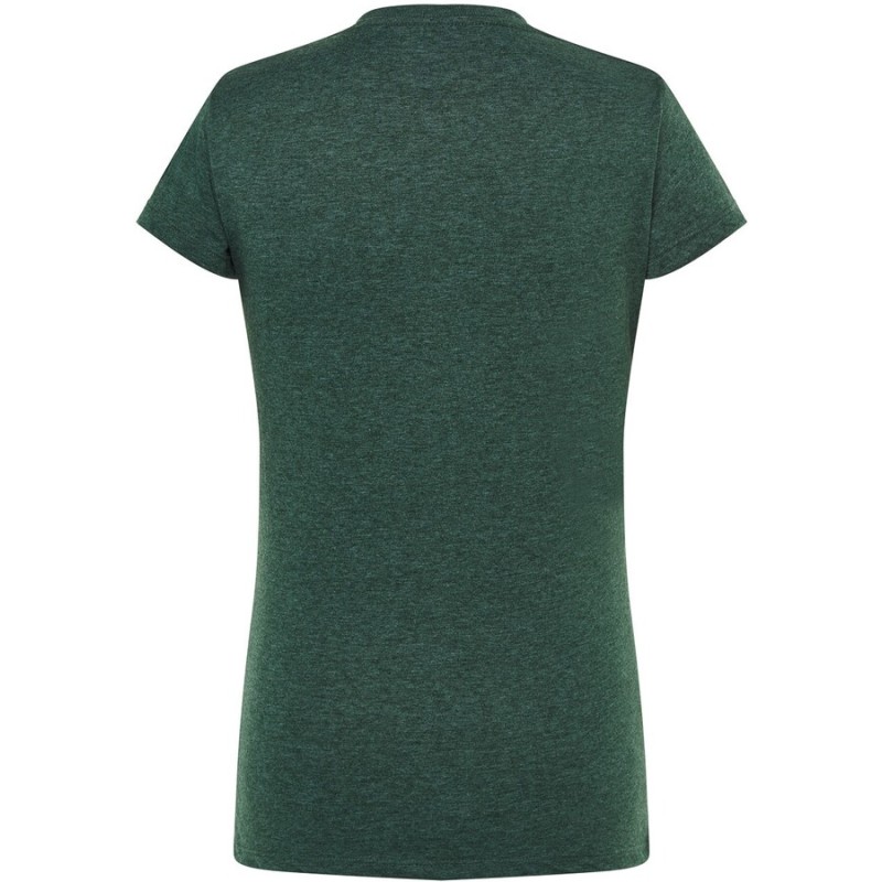 T-shirt femme col rond coupe droite manches courtes en coton pré-rétréci, 155 g/m²