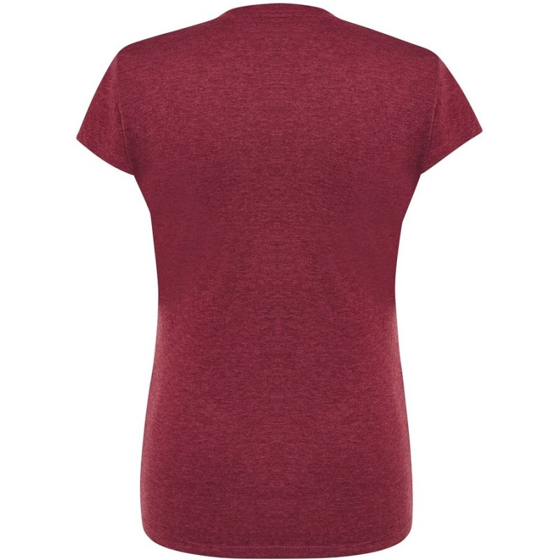 T-shirt femme col rond coupe droite manches courtes en coton pré-rétréci, 155 g/m²