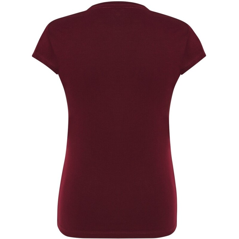 T-shirt femme col rond coupe droite manches courtes en coton pré-rétréci, 155 g/m²