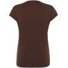 T-shirt femme col rond coupe droite manches courtes en coton pré-rétréci, 155 g/m²