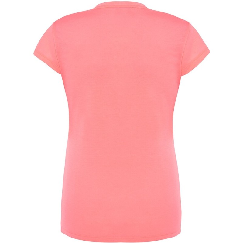 T-shirt femme col rond coupe droite manches courtes en coton pré-rétréci, 155 g/m²
