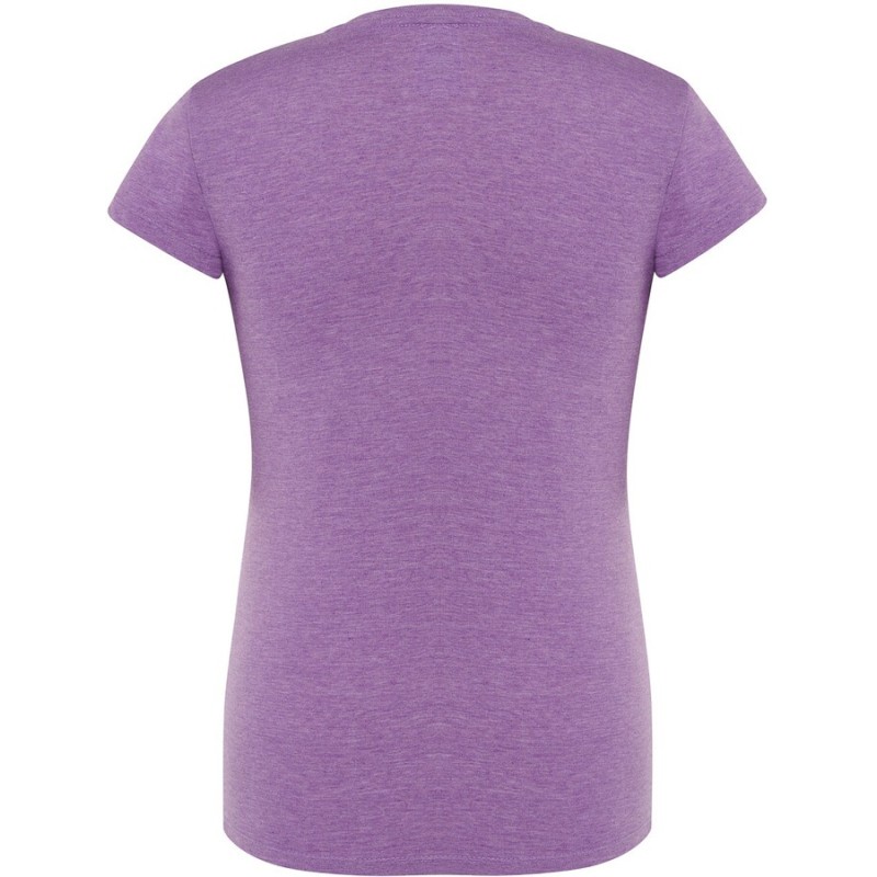 T-shirt femme col rond coupe droite manches courtes en coton pré-rétréci, 155 g/m²