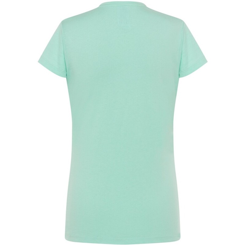 T-shirt femme col rond coupe droite manches courtes en coton pré-rétréci, 155 g/m²