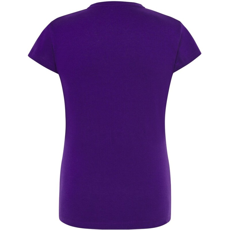 T-shirt femme col rond coupe droite manches courtes en coton pré-rétréci, 155 g/m²