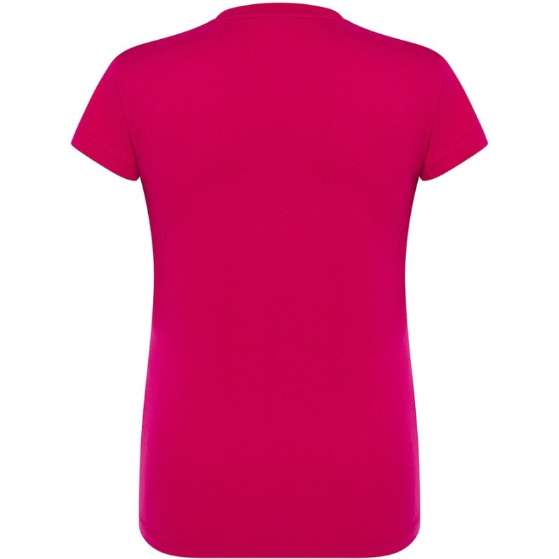 T-shirt femme col rond coupe droite manches courtes en coton pré-rétréci, 155 g/m²