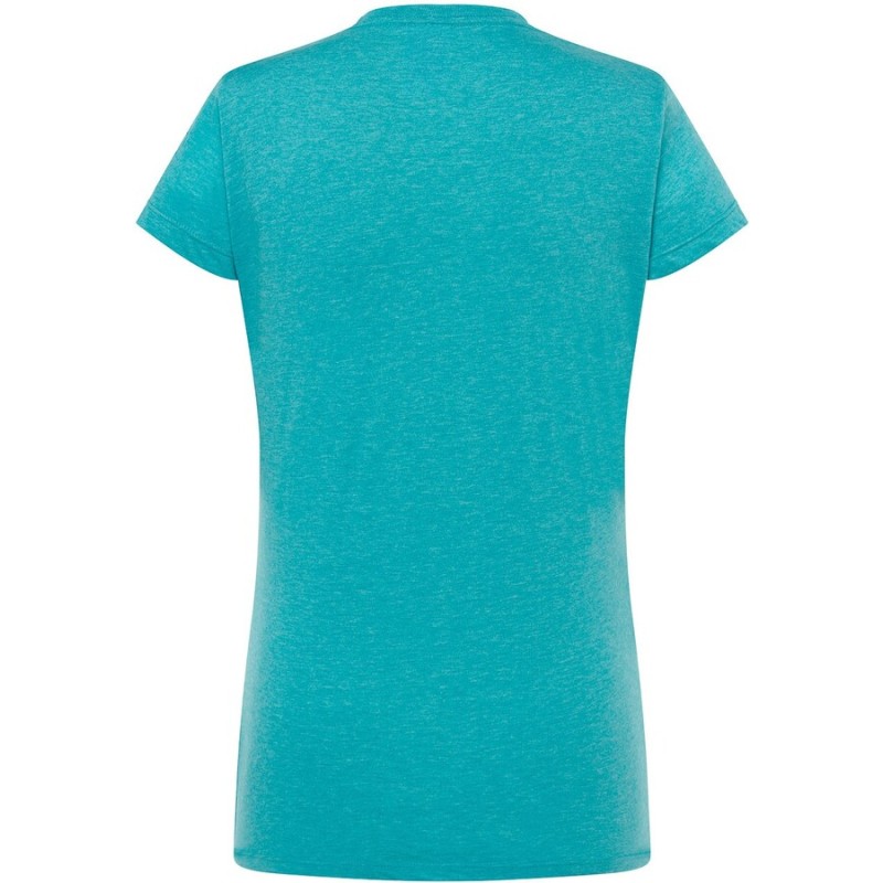 T-shirt femme col rond coupe droite manches courtes en coton pré-rétréci, 155 g/m²