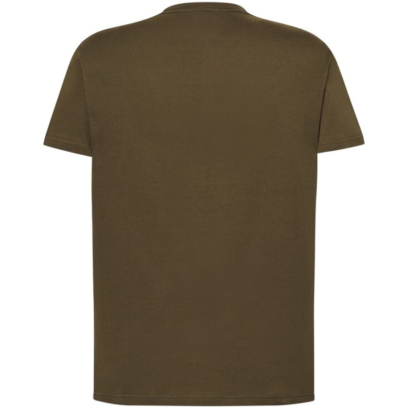 Tee-shirt col rond coupe droite manches courtes en coton ringspun, 190 g/m²