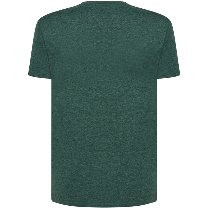 T-shirt col V manches courtes en coton doux lavé aux enzymes, 160 g/m²